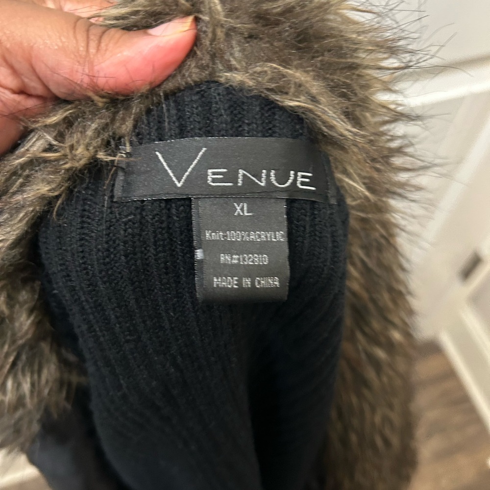 Avenue Brown Faux Fur Women's Jacket - Picture 4 of 5